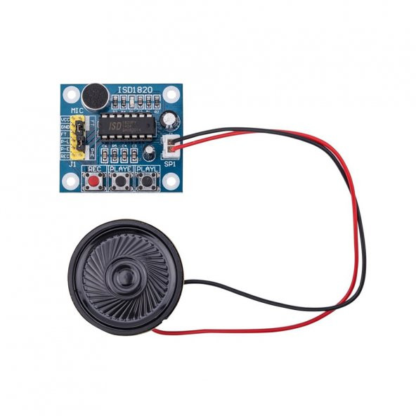 ISD1820 Ses Kayıt Modülü Ses Çalma Modülü 8Ohm 0.5W Hoparlör - 8