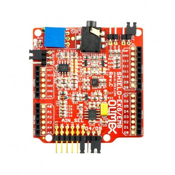 Olimex EKG EMG SHIELD Arduino Kalp Nabız Ölçme - Resim 3