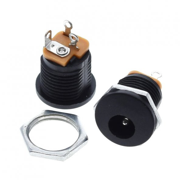 5.5x 2.1mm Plastik DC Güç Soketi Panel Montaj Power Jack Adaptör - Resim 4