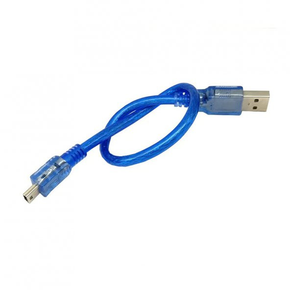 30cm Mini Usb Kablo Mavi 480 Mbps USB 2.0 Hot Swap - 4