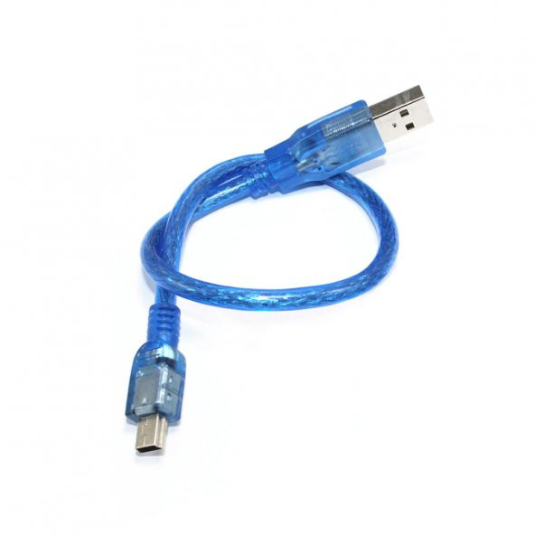 30cm Mini Usb Kablo Mavi 480 Mbps USB 2.0 Hot Swap - 5