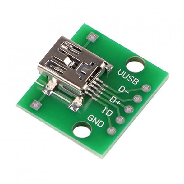 Mini Usb To Dip Çevirici Pcb Usb Haberleşme Deney Prototip 5V Usb Pinlerine Kolay Erişim Kartı