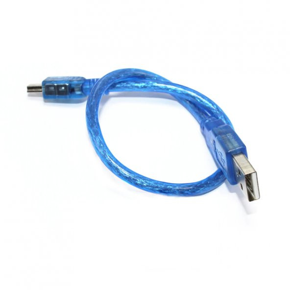 30cm Mini Usb Kablo Mavi 480 Mbps USB 2.0 Hot Swap - 6