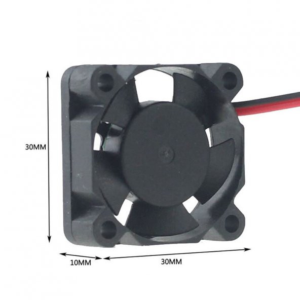 DC 5V FAN 30x30mm 3x3cm 0,2A 1800 rpm 7cm Kablo RaspberryPI 3 PI 2 Ras PI3 B Ras Pi Model B + - Resim 7