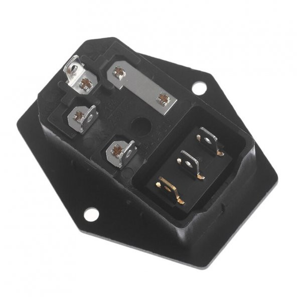 220V Erkek Power Soketi Sigorta Yuvalı ve Işıklı Açma Kapama Anahtarlı Kulaklıklı Montaj Tip - 5