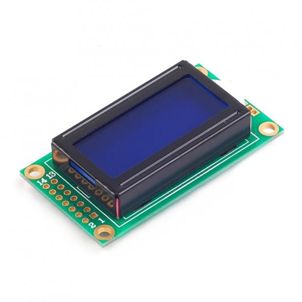 0802A 8x2 Karakter Lcd Modül Mavi Display Ekran Mavi Backlight 2 Satır 8 Karakter - 4