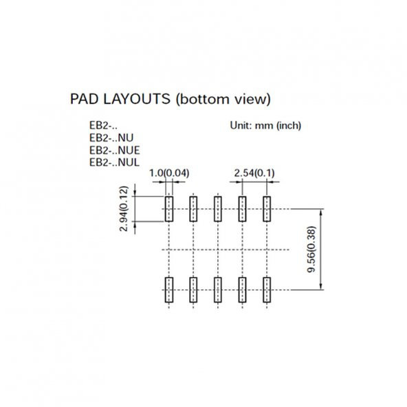 5V EB2-5NU SMD Röle DPDT 1A EB2 Series Non Latching EB2 Series SMD Low Signal Relay - 4