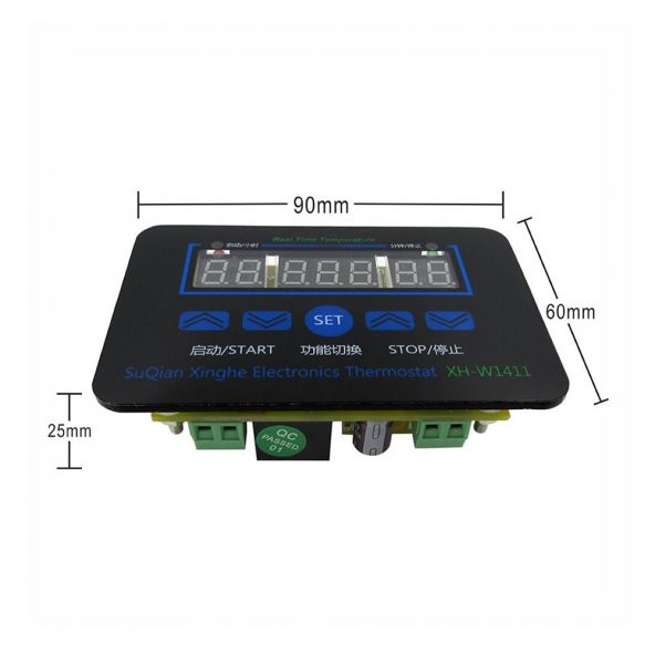XH-W1411 Dijital Termostat Zamanlayıcı Modül Kuluçka Pet Akvaryum Isıtıcı Soğutucu Kontrol Cihazı - 5