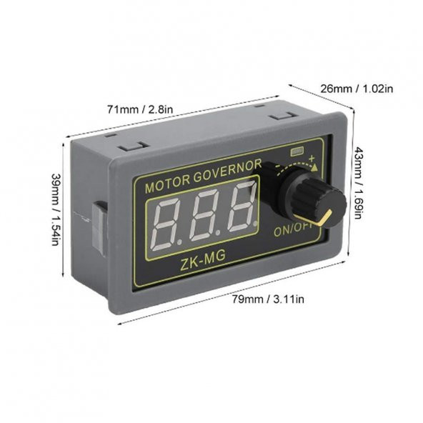 ZK-MG 30V 5A DC Motor Sürücü PWM Hız Kontrol Panel Tip Kutu 0-100 Hız Ayarı Soft Start Led Şerit - 8