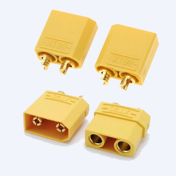 XT90 Konnektör Dişi Erkek Soket Çifti LiPo Pil Batarya Bağlantı Konnektörü 90A Yüksek Akım RC Drone - Resim 6
