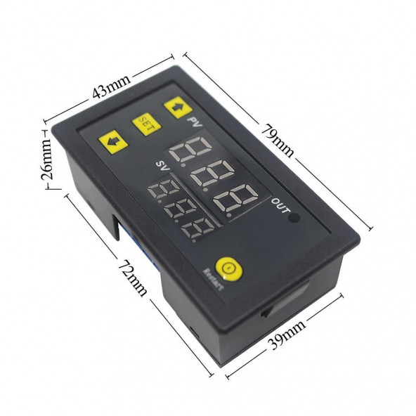 W3230 DC 12V Dijital Termostat Sıcaklık Kontol Kartı Isıtıcı Soğutucu Kuluçka Akvaryum Buzdolabı - 8