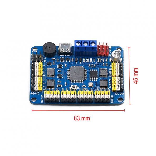 32 Kanal Servo Motor Robot Kontrol Kartı Ver 3.2 - PS2 Kol Joysti - 4