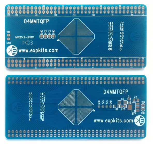 0.4MM TQFP to DIP Çevirici PCB Proto Pcb Pertenaks Prototip Devre