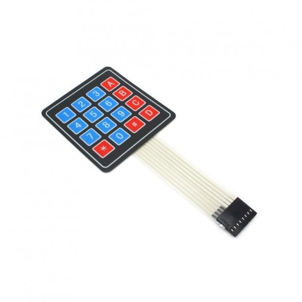 4 x 4 Matrix Membran Keypad 16 Buton Tuş Takımı Keyboard Klavye Alarm Şifre Kilit Röle Kontrol - Resim 8