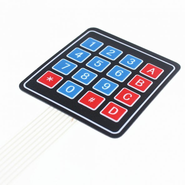 4 x 4 Matrix Membran Keypad 16 Buton Tuş Takımı Keyboard Klavye Alarm Şifre Kilit Röle Kontrol - Resim 7