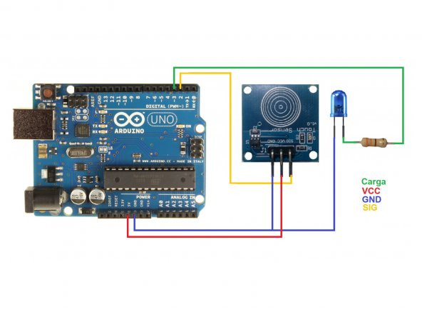 Arduino TTP223B Dokunmatik Sensör Modülü 1 Buton - 8