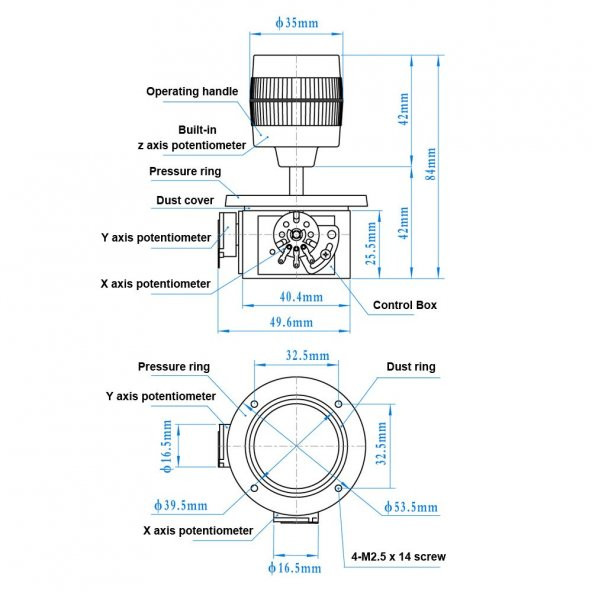 3 Eksen Joystick JH-D300X-R2 Pot Monitor Keyboard Kontrol - Resim 8