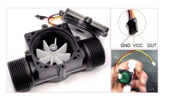 YF-S201 Su Akış Sensörü ve Hidrolik Basınç Sensörü Water Flow - Resim 5