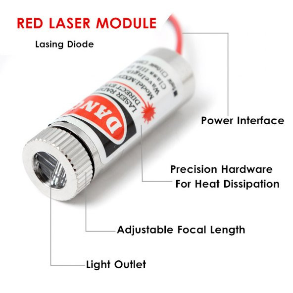 Çizgi Lazer Modül Kırmızı 5mW 650nm