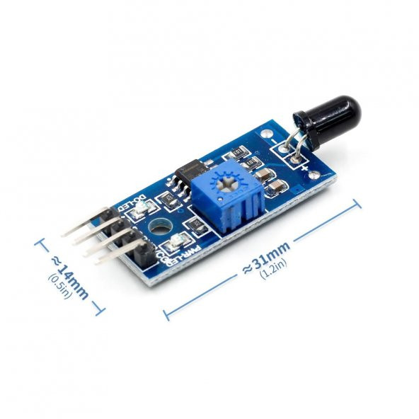 Alev Ateş Algılama Sensörü Flame IR İnfrared Kızılötesi Alarm ürün görseli