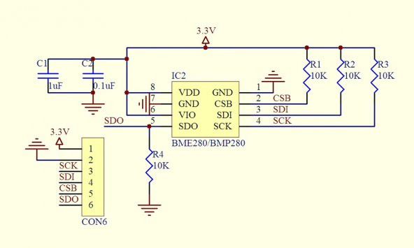 BMP280 Dijital Hava Basıncı Sensörü Bosch 300- 1100 hPa Barometre - Resim 5