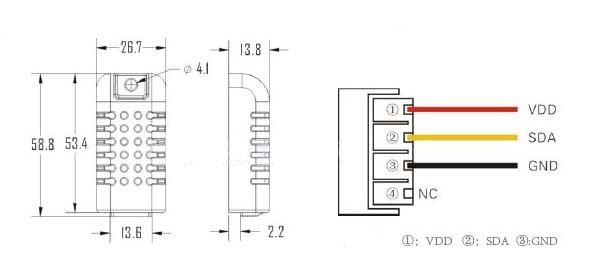 DHT21 Isı Sıcaklık ve Nem Ölçme Sensörü AM2301 Aosong Asair - 8