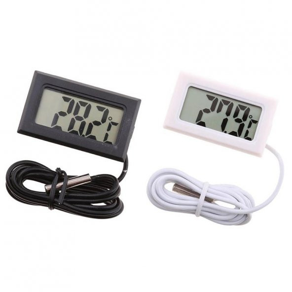 Termometre Mini Dijital Isı Ölçer -50C +110C Buzd. Akv. Oda - 4