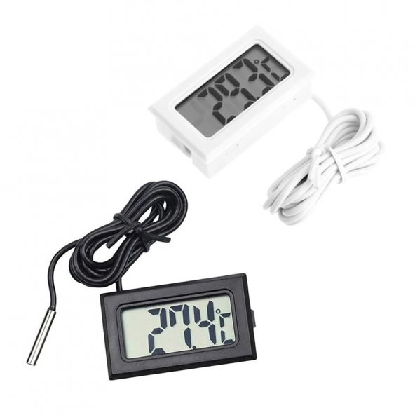 Termometre Mini Dijital Isı Ölçer -50C +110C Buzd. Akv. Oda - 7