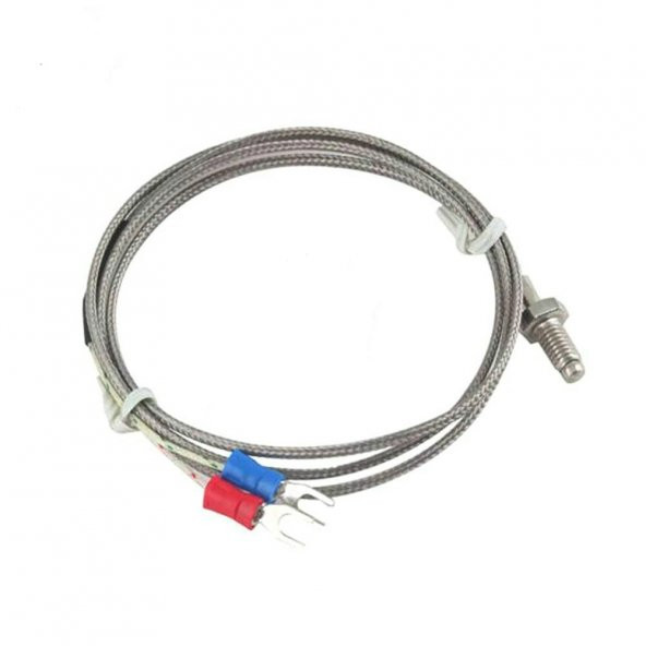 K-Type Thermocouple 1 Metre Sıcaklık Isı Sensörü 0-800C 6mm Dişli - 4