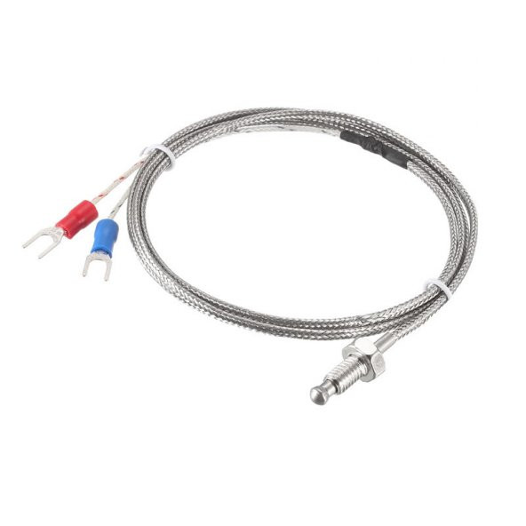 K-Type Thermocouple 1 Metre Sıcaklık Isı Sensörü 0-800C 6mm Dişli - 5