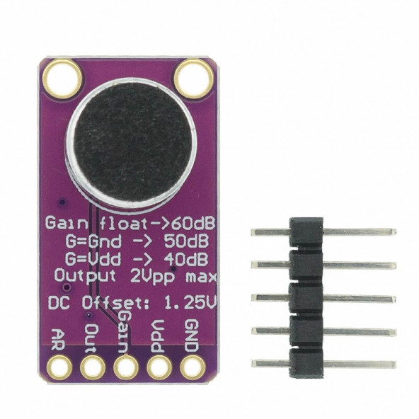 Max9814 Amplikatörlü Analog Mikrofon Modülü Ses Algılama Sensörü - 1