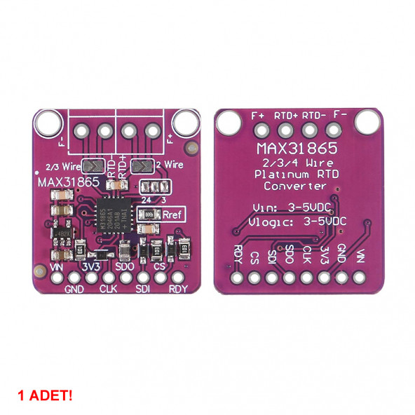 MAX31865 Thermocouple Modül RTD Sıcaklık Isı Sensör Okuyucu 15 Bit ADC SPI PT1000 - 6