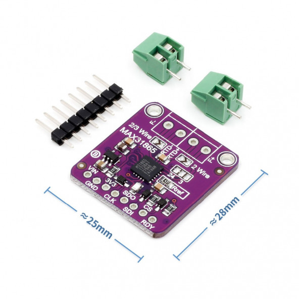 MAX31865 Thermocouple Modül RTD Sıcaklık Isı Sensör Okuyucu 15 Bit ADC SPI PT1000 - 5