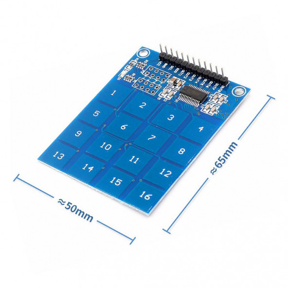 TTP229 16 Buton Dokunmatik Sensör Modülü  Kapasitif Dijital Tuş Algılayıcı Anahtar Keypad