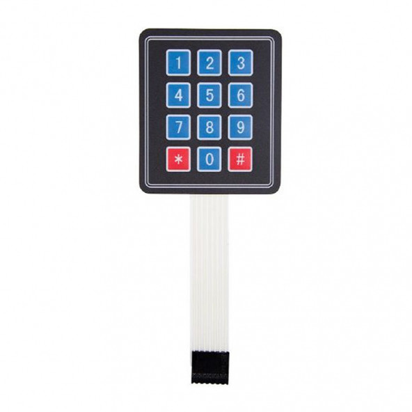 4 x 3 Matrix Membran Keypad 12 Buton Tuş Takımı Keyboard Klavye Alarm Şifre Kilit Röle Kontrol