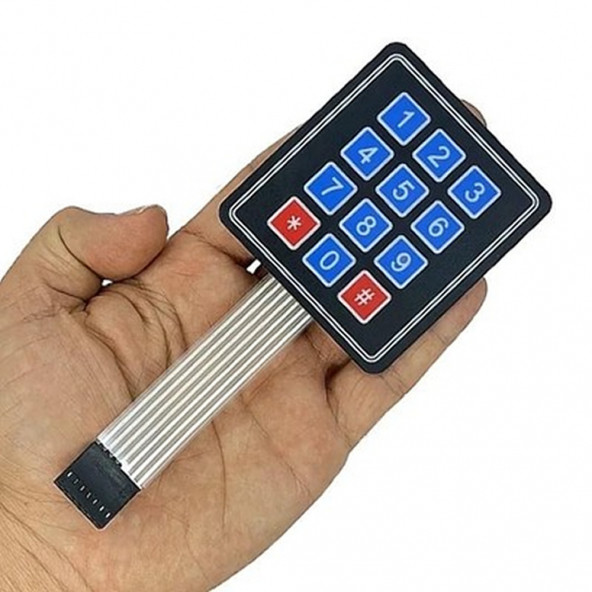 4 x 3 Matrix Membran Keypad 12 Buton Tuş Takımı Keyboard Klavye Alarm Şifre Kilit Röle Kontrol - 2