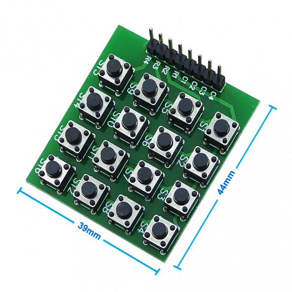 4 x 4 Matrix Keyboard Keypad 16 Buton Tuş Takımı Keyboard Klavye Alarm Şifre Kilit Güvenlik Röle