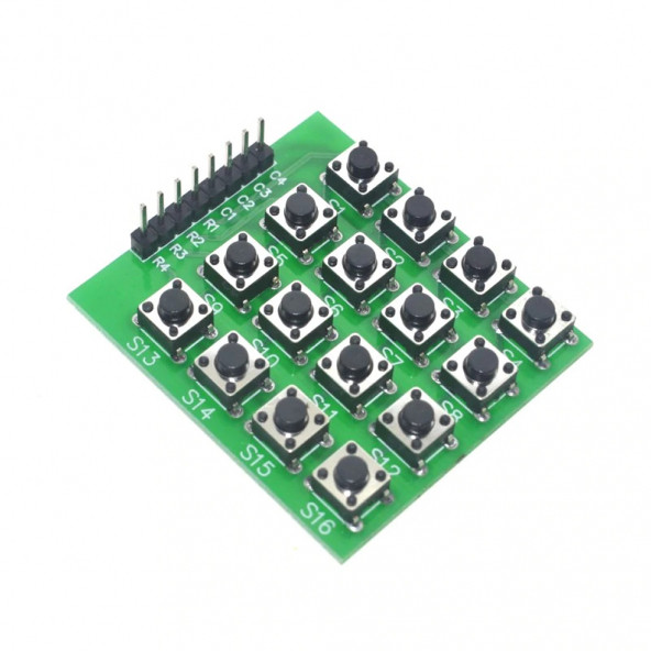 4 x 4 Matrix Keyboard Keypad 16 Buton Tuş Takımı Keyboard Klavye Alarm Şifre Kilit Güvenlik Röle - 3