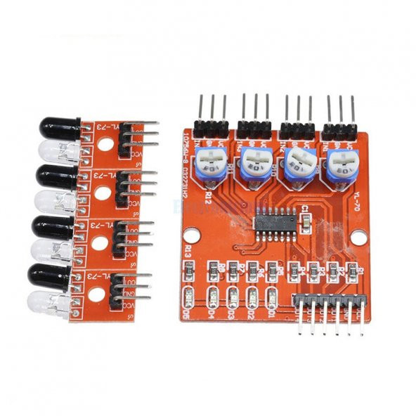 4 Kanal Kızılötesi IR Çizgi İzleme Takip Sensör Modülü Engel Algı - Resim 2