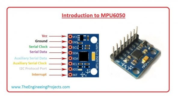 MPU6050 6 Eksen IMU İvme Ölçer Sensör Modülü GY-521 MPU-6050 Gyro - 8