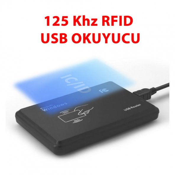 EM4100 125Khz Usb Rfid Okuyucu 125 KHz RFID Manyetik Kart Anahtarlık Etiket Okuyucu Personel Takip