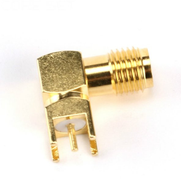 SMA PCB Tip Soket 90 Derece SMA-KWE GSM GPS GPRS RF Anten Soketi - 3