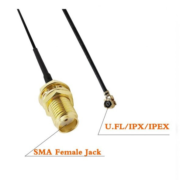 20CM Sma Ipex Female RF Kablo Jack UFL U.FL IPX Coaxial Cable - Resim 2