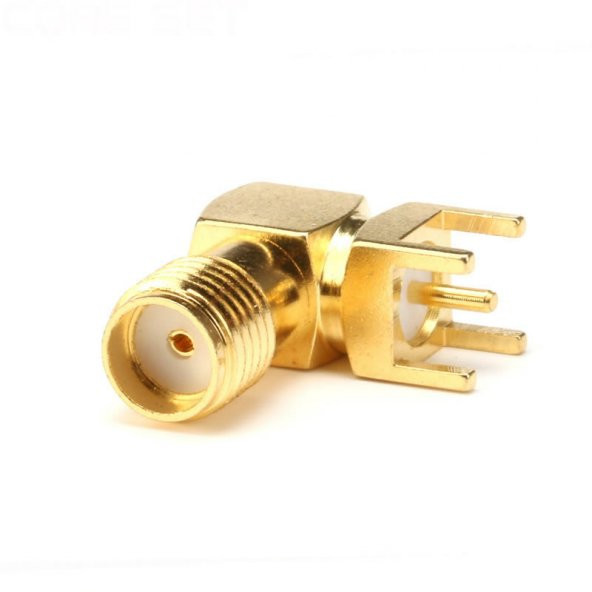 SMA PCB Tip Soket 90 Derece SMA-KWE GSM GPS GPRS RF Anten Soketi - 4