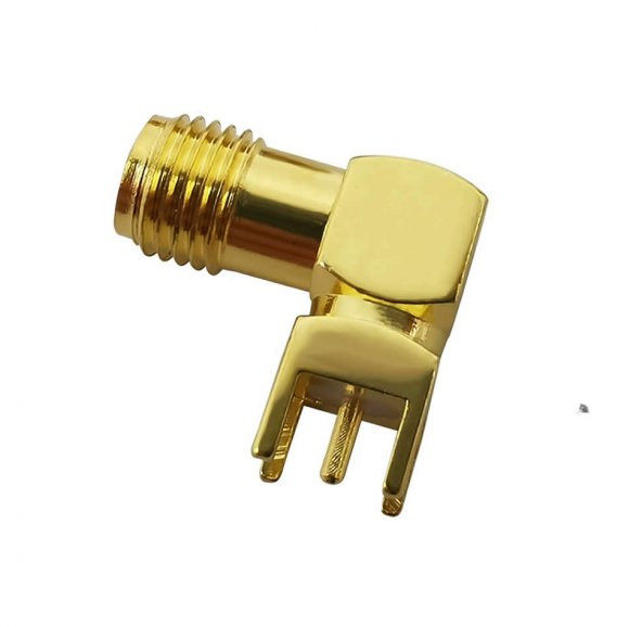 SMA PCB Tip Soket 90 Derece SMA-KWE GSM GPS GPRS RF Anten Soketi - 7