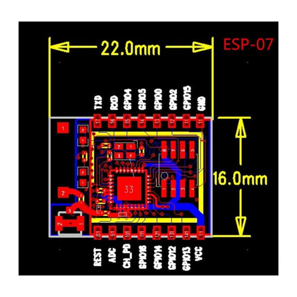 ESP-07 ESP8266 Seri Haberleşme WIFI Modül - Resim 8