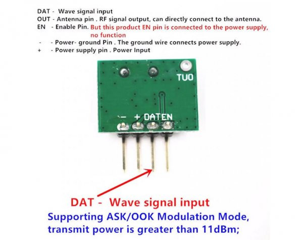 433Mhz RF Alıcı Verici RX470C  WL102  Antenler 20 - 200 Metre - 6