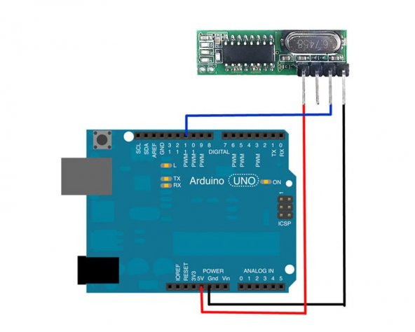 433Mhz RF Alıcı Verici RX470C  WL102  Antenler 20 - 200 Metre - 7