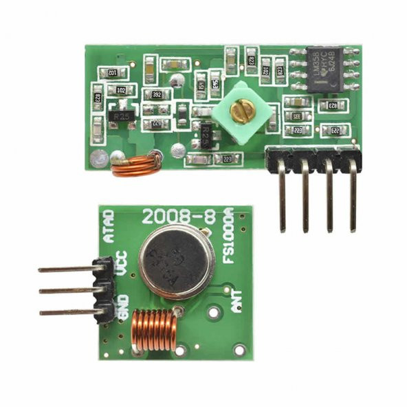 433Mhz RF Alıcı Verici Modülleri Kablosuz Haberleşme Kumanda - Resim 2