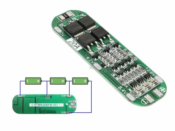3S 20A BMS Koruma Kartı Lityum Batarya 18650 Li-ion Lipo
